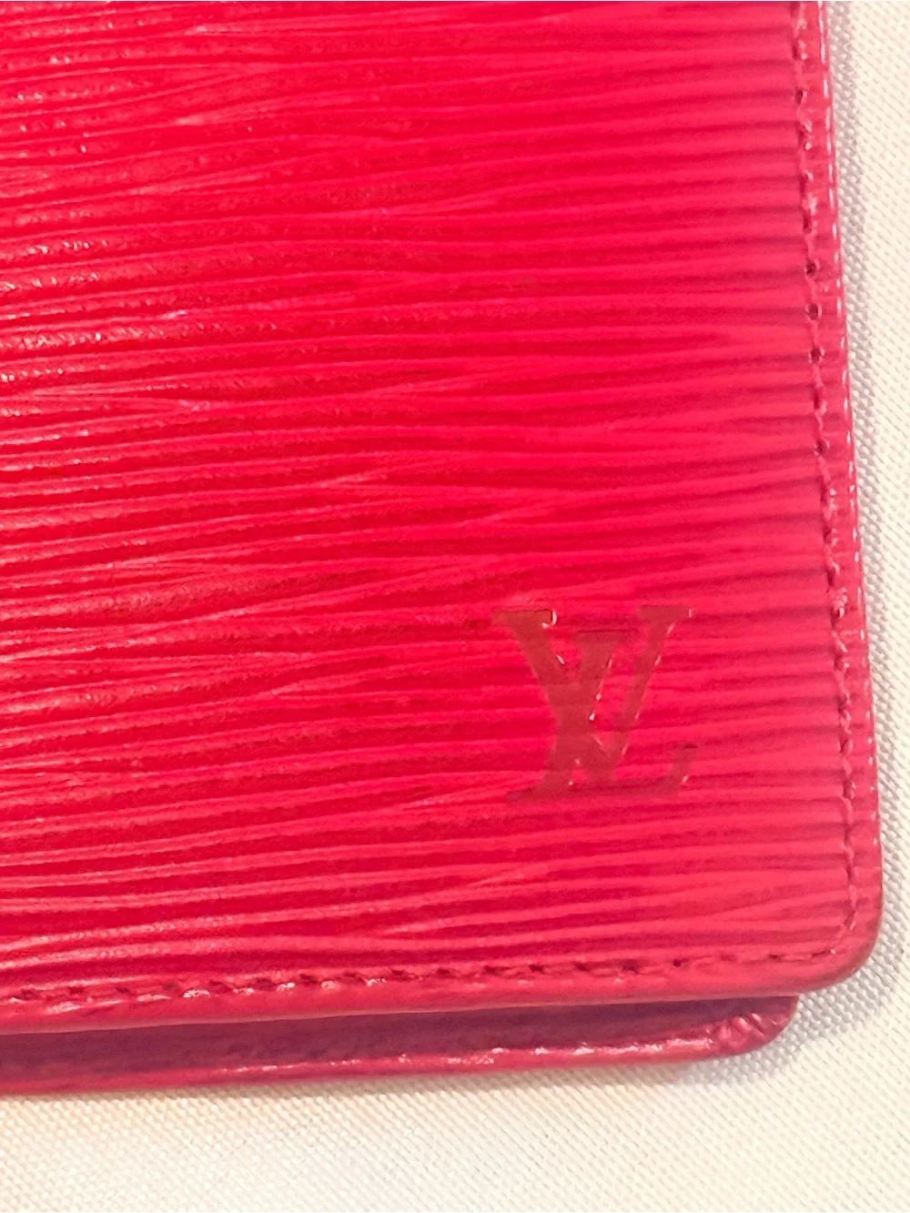 Louis Vuitton Red Epi Leather Compact Bi-Fold Wallet